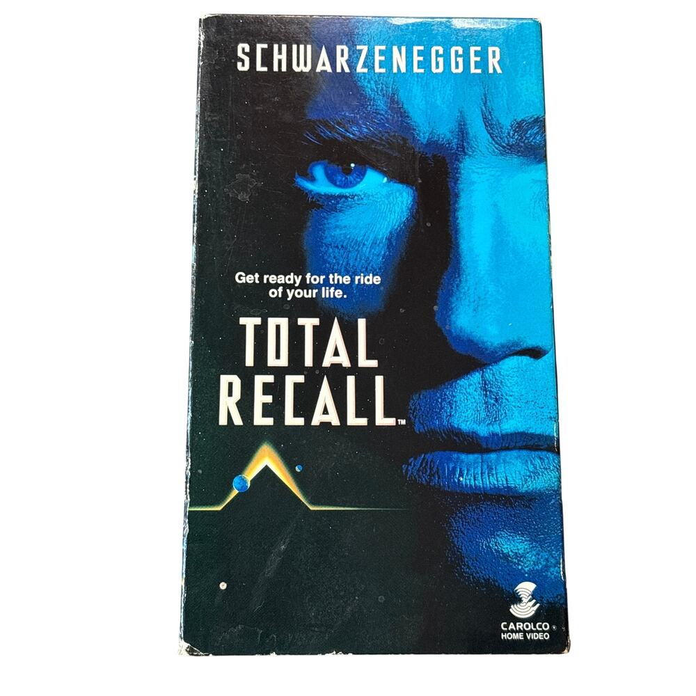 Total Recall VHS 1990 Schwarzenegger Carolco Home Video action LIVE